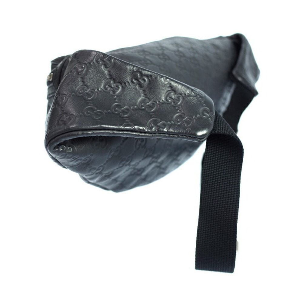 Gucci Belt Web Leather ssima Bag Black